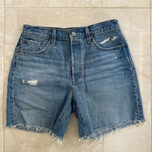 Levi's Blue Jean Shorts Distressed Cut-Off Style (6” inseam)